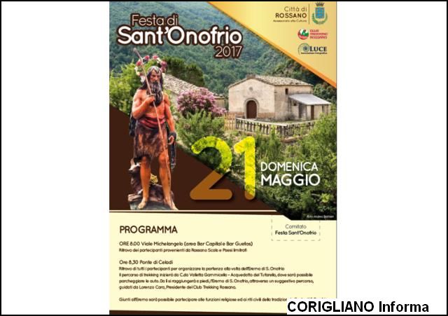 Rossano - S.Onofrio tra i marcatori identitari 