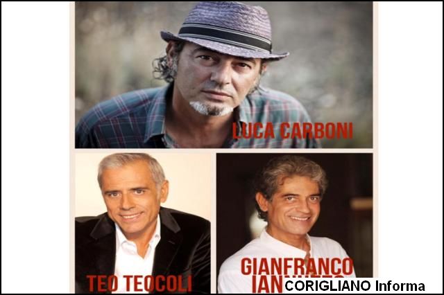 Luca Carboni, Teo Teocoli e Gianfranco Iannuzzo, il tris dassi che emoziona