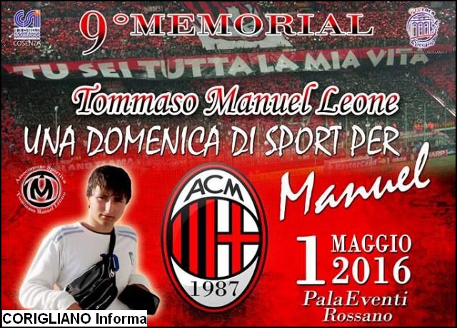 ROSSANO - 9 MEMORIAL TOMMASO MANUEL LEONE