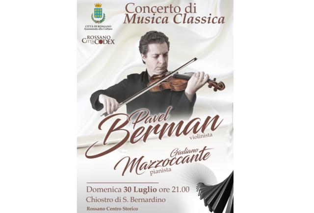 Rossano - Musica classica, c attesa per concerto Berman
