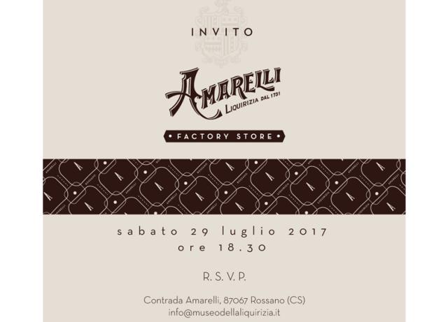 Da domenica 30 luglio il nuovo Amarelli Factory Store