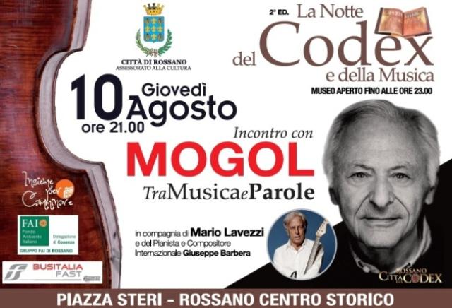 Notte del Codex, oggi Mogol in Piazza Steri