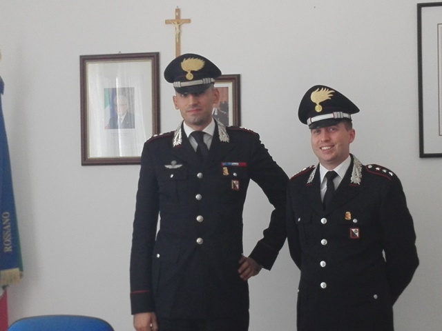 Cambio al vertice del Comando Carabinieri di Rossano