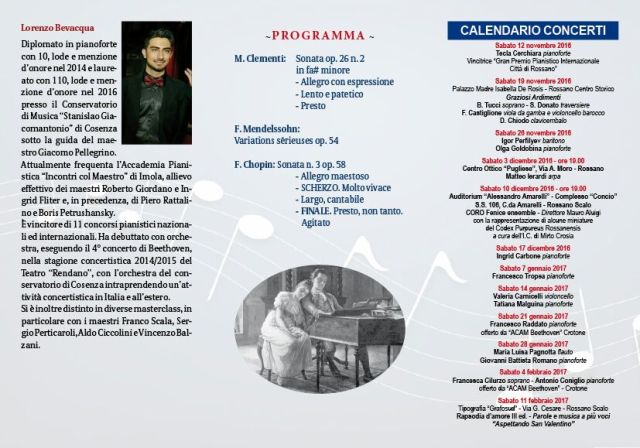Il pianista Lorenzo Bevacqua a la citt della musica
