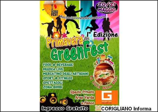 20 e 21 Maggio Allinsegna di Primavera Green Fest