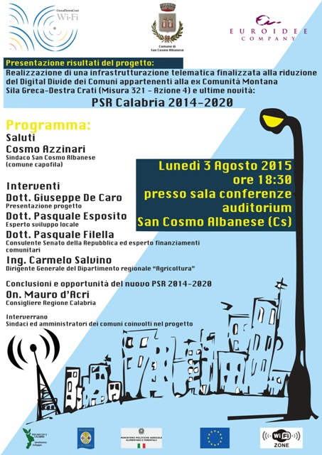 CONVEGNO SU REALIZZAZIONE DI UNA INFRASTRUTTURAZIONE TELEMATICA