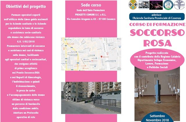 Al via il corso di formazione Soccorso Rosa