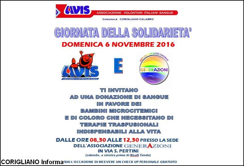 AVIS - Giornata della Solidarieta