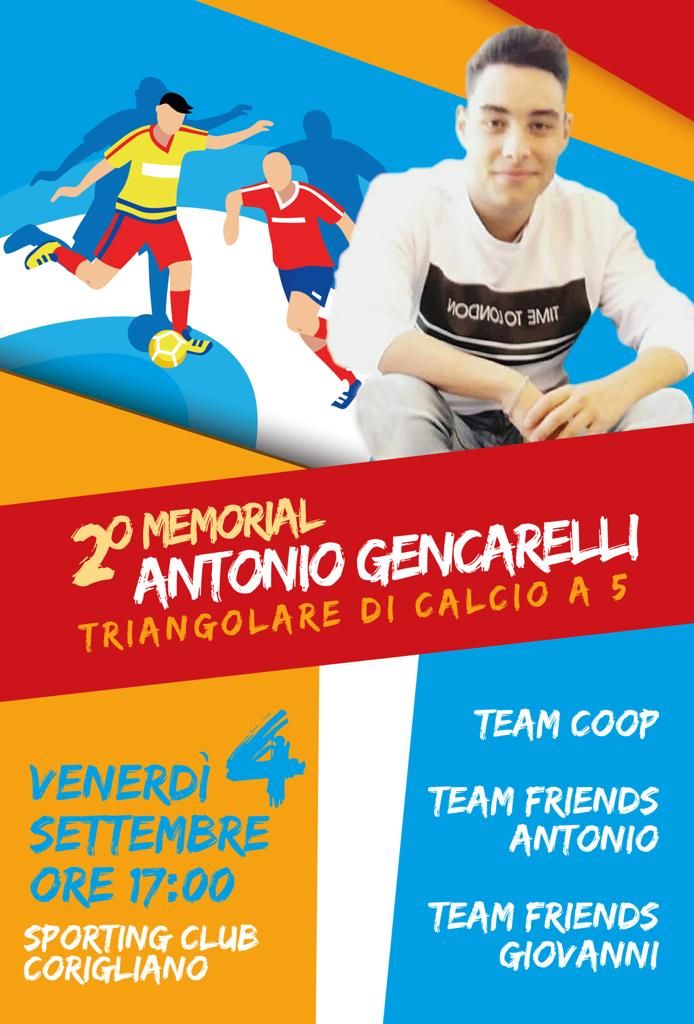 Calcio a 5: 2 Memorial Antonio Gencarelli