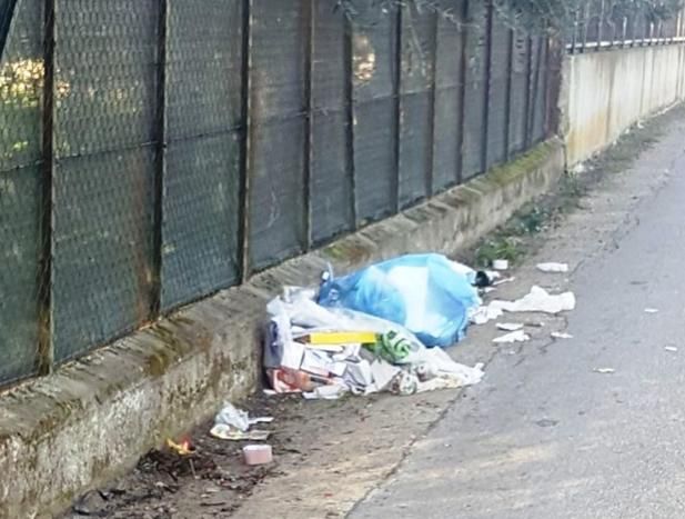 Corigliano, immondizia su strada in C/da Boscarello