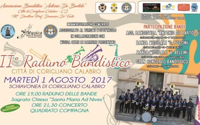 2 Raduno Bandistico Citt di Corigliano. 1 Agosto a Schiavonea 