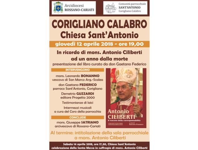 Corigliano. Presentazione libro e intitolazione sala canonica
