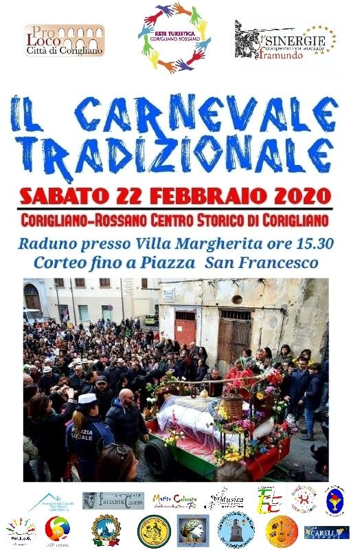 Corigliano-Rossano: Sabato 22 febbraio torna il carnevale coriglianese