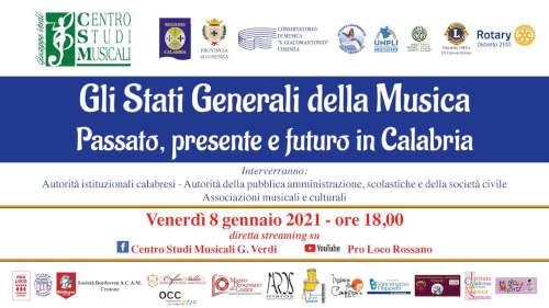 Corigliano-Rossano: Venerd 8 gennaio in diretta facebook Gli stati generali della musica