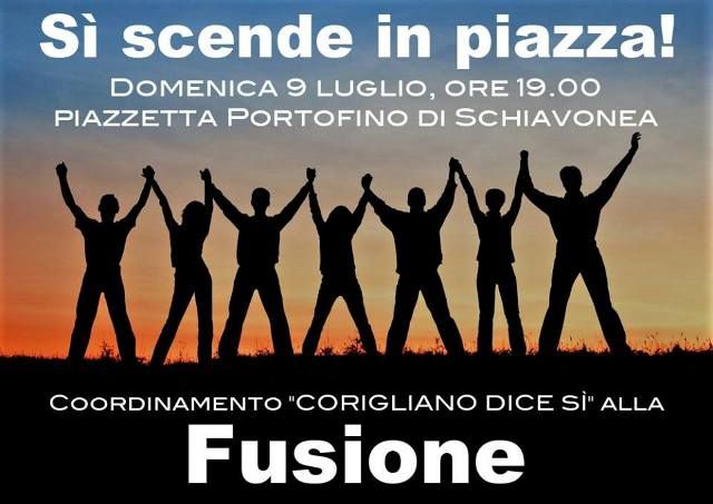 Domenica 9 luglio manifestazione a favore della Fusione 