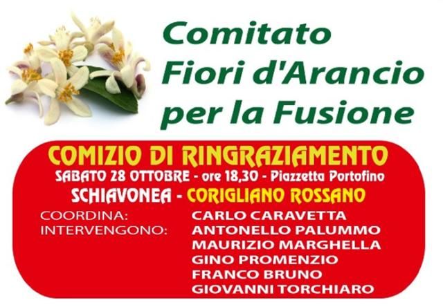 Fiori dArancio: Comizio di Ringraziamento