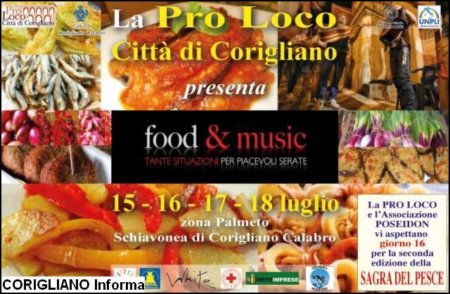 Food & music rimandata a domenica 17 luglio