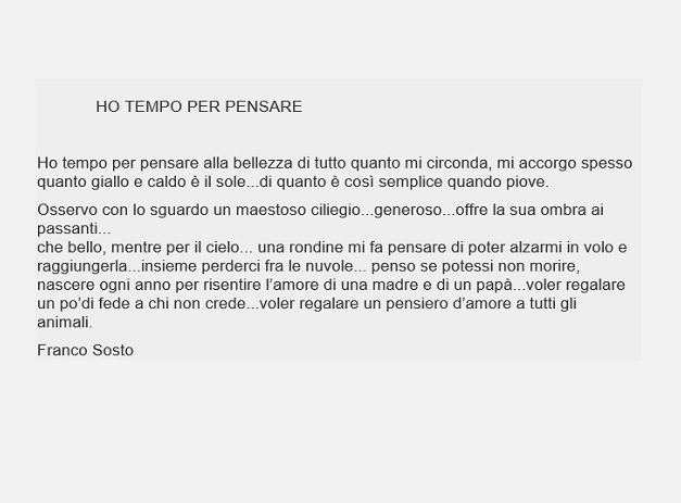 Ho tempo per pensare di Franco Sosto 