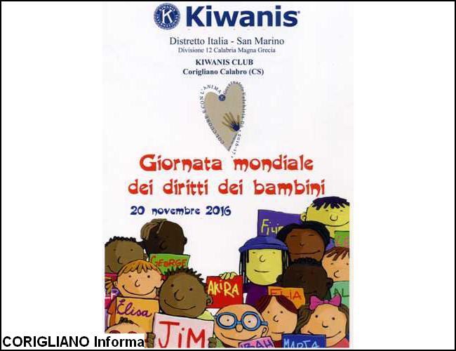 Il Kiwanis Club e la giornata mondiale dei diritti dei bambini