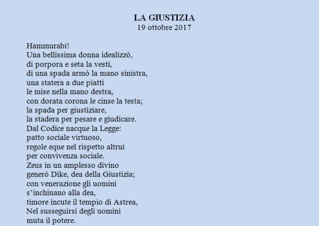 La Giustizia, componimento di Luigi Visciglia