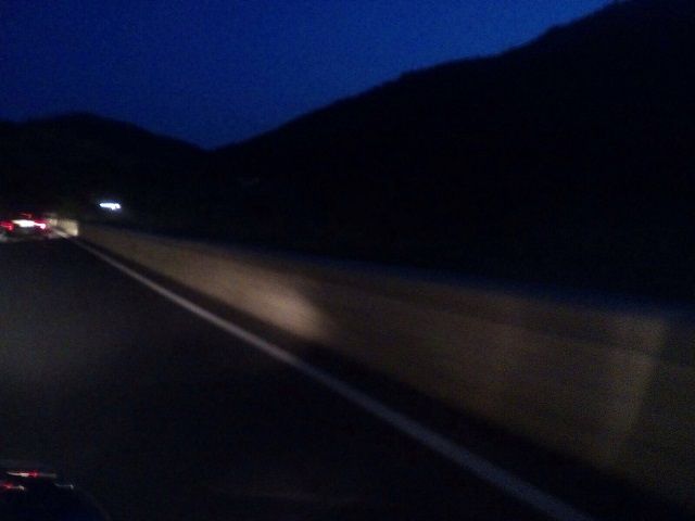 La strada del Ponte Margherita/Curva a gomito: al buio