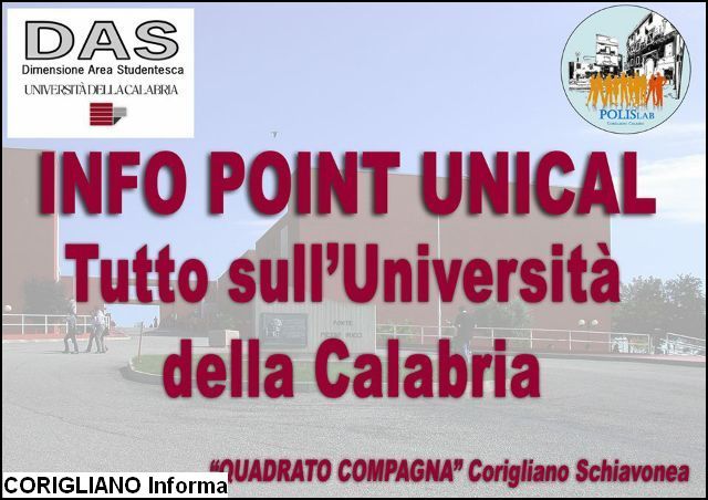 LUnical attrae sempre pi gli studenti Coriglianesi!