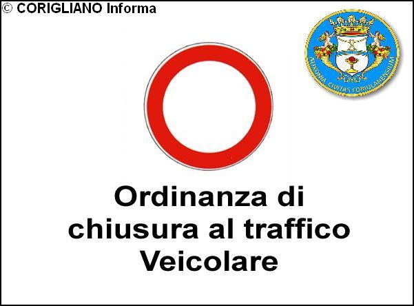 Ordinanza di Chiusura al traffico di alcune vie dello Scalo