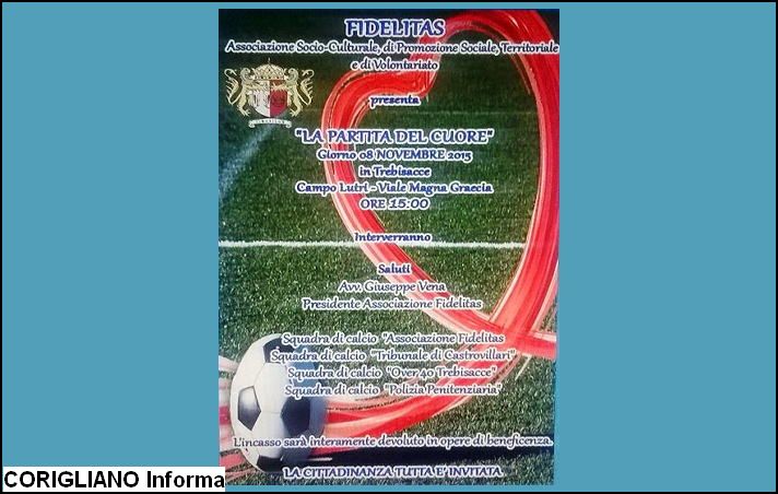 ASSOCIAZIONE FIDELITAS, INCONTRO SPORTIVO DI SOLIDARIET