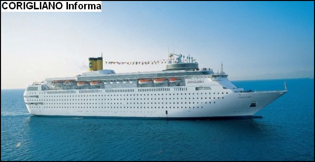 CORIGLIANO - IL 16 APRILE PRIMO IMBARCO CON COSTA