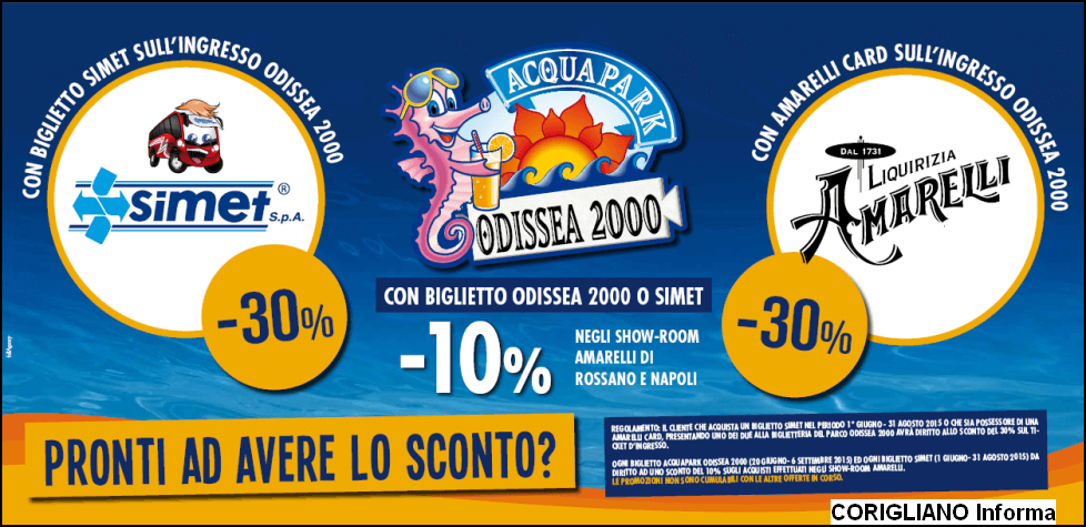 ACQUAPARK,PRONTI AD AVERE LO SCONTO? SINERGIE CON SIMET E AMARELLI