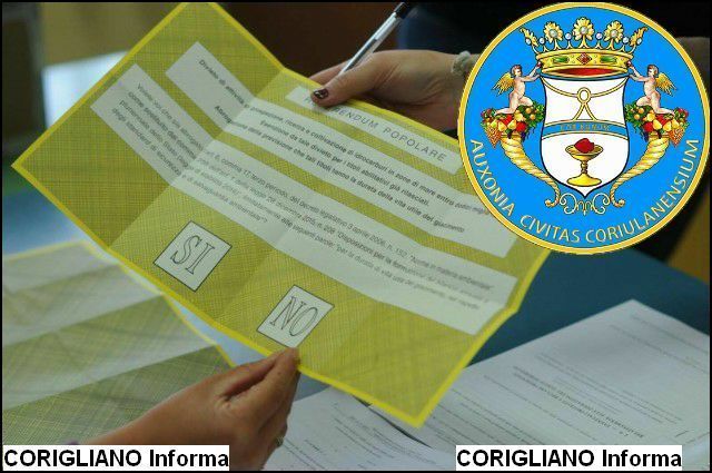 REFERENDUM 2016, AFFLUENZA ALLE URNE ALLE ORE 19 NEL COMUNE DI CORIGLIANO CALABRO 