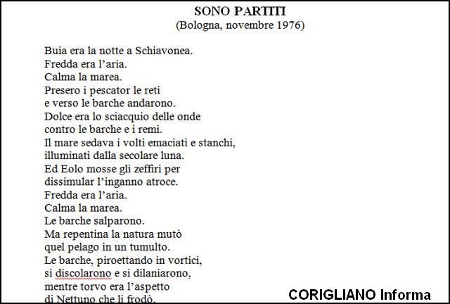 Sono partiti, poesia di Luigi Visciglia in memoria Dei pescatori di Schiavonea