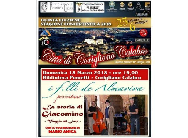Stagione concertistica Citt di Corigliano, domenica 18 marzo f.lli De Almaviva 