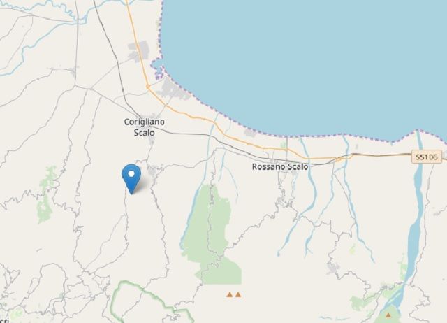 Terremoto nella notte a Corigliano