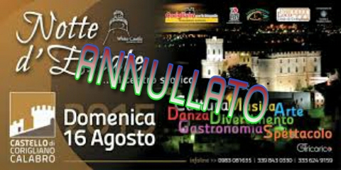 NOTTE DESTATE, EVENTO ANNULLATO