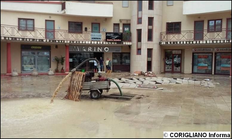 ALLUVIONE, DESTINARE A CORIGLIANO FONDI RESIDUI