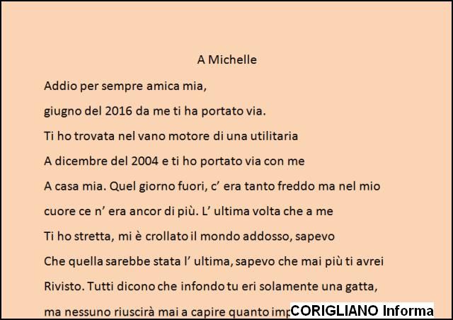 “A Michelle“, poesia di Franco Sosto