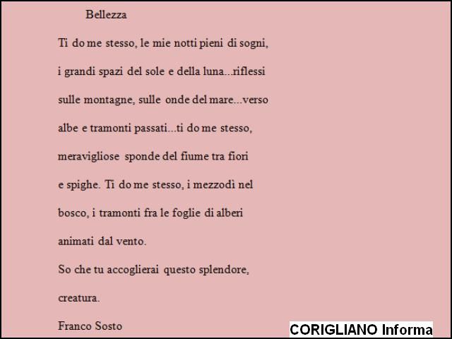 “Bellezza“, poesia di Franco Sosto