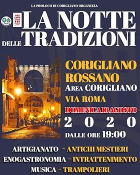 Corigliano-Rossano: Oggi via Roma a Corigliano offrirà la “Notte delle tradizioni“