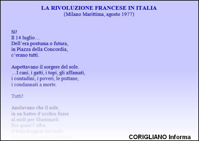 La rivoluzione francese in Italia, poesia di Luigi Visciglia