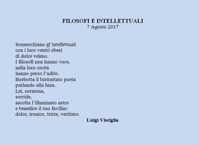 Poesia “Filosofi e intellettuali“ di Luigi Visciglia