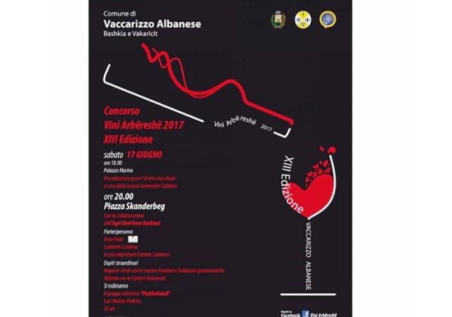 Vaccarizzo: Vini Arbëreshë, sabato 17 i vincitori