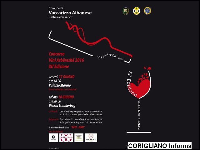 Vini Arbereshe di Scena a Vaccarizzo Albanese